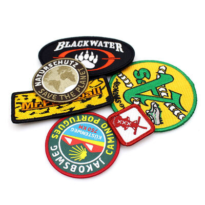 kupować Custom LOGO Tkanina Wszyte plasterki Odznaki Szywanie na wyszyte plasterki Ubrania Wynik plasterki online manufacture