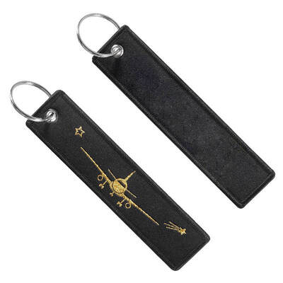 kopen Gepersonaliseerd Blank Custom logo Borduurwerk Stof Geweven Sleutelhanger Sleutelhanger Sleutel Tag Vliegtuig Jet Tag Borduurde Luchtvaart Sleutelhanger online manufacture