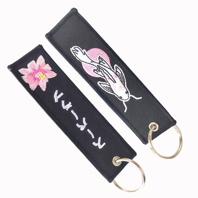 الأسماك والزهور الحائط مزدوج الجانب سلسلة مفاتيح حلقة معدنية سلسلة مفاتيح ملابس أزياء