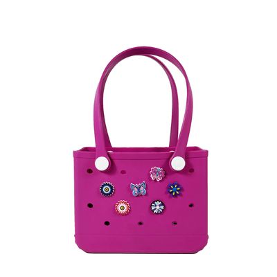 كيس التخزين الشاطئي DIY Charms EVA Tote Bag كيس شاطئ صغير لطيف للسفر