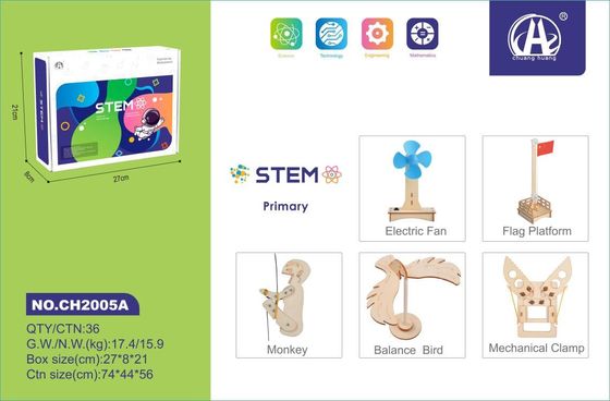 أدوات تجميع خشبية إبداعية DIY تجربة علمية تعليم ممتع للأطفال