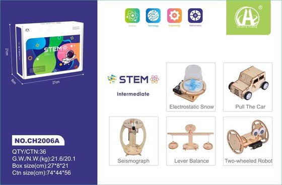 أدوات تجميع خشبية إبداعية DIY تجربة علمية تعليم ممتع للأطفال