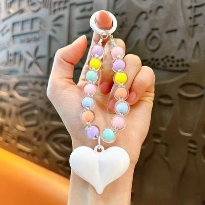 Flower Beaded Phone Chain Strap Anti Slip Mobile Phone Charm Strap