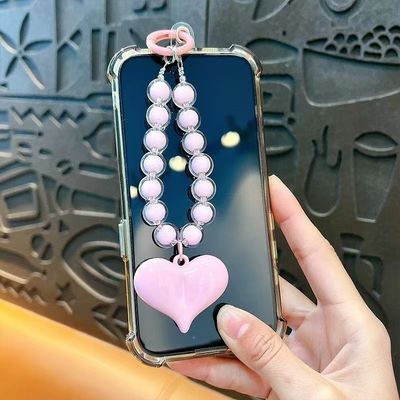 Flower Beaded Phone Chain Strap Anti Slip Mobile Phone Charm Strap