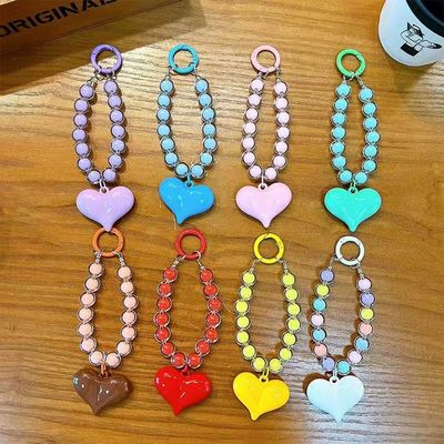 Flower Beaded Phone Chain Strap Anti Slip Mobile Phone Charm Strap