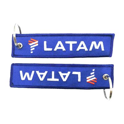 LATAM Custom Embroidered Keychain Lightweight Embroidered Name Keychain
