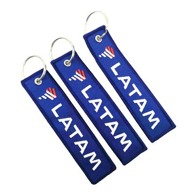 LATAM Custom Embroidered Keychain Lightweight Embroidered Name Keychain