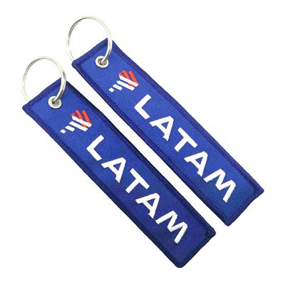 LATAM Custom Embroidered Keychain Lightweight Embroidered Name Keychain