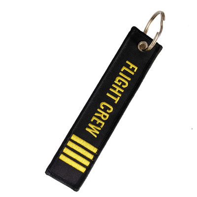 노란색 비행기 편지 쌍면 embroidered Keychain Aviator Keychain 패션 가젯