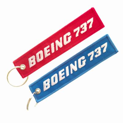 Custom Boeing 737 Keychain | Aviation Theme Embroidery | Multi-Color Options & Eco-Friendly​