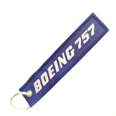 맞춤형 보잉 757 수직 키 체인 - 3D 수직으로 개인화 된 염색 팩브릭 키 링, 선물용 내구성 금속 키 체인