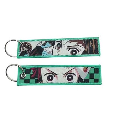 Custom Anime Woven Keychain｜Jacquard/Satin Craftsmanship｜Rust-Proof Metal｜Chessboard Collaboration