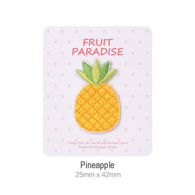 Custom Joy Pineapple Patches: Eco-Friendly Iron-On Decor with Uplifting Messages