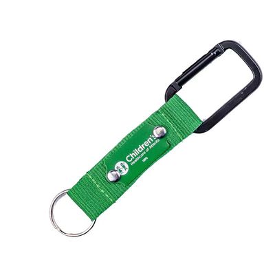 Charity-Support Carabiner Keychain - Textured Nylon Strap + Secure Metal Ring | Cause-Proud Accessory | Logo Customizable