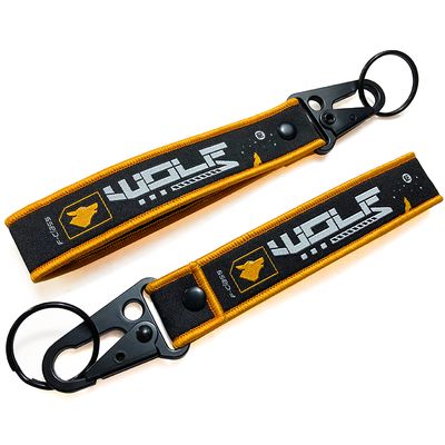 Keychain Carabiner Woven Jet Tag Fabric Embroidered Brand Customized Promotional Gifts Customized Key Tag
