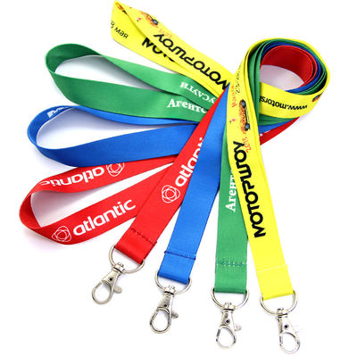 Designer Silk Woven Sublimation Neck Custom Printed Keychain Anime Breakaway Lanyards with logo