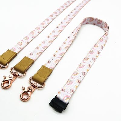 Heated Transfer Keychain Neck Strap Wholesale Custom Lanyards Keychain Polyester Lanyard